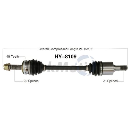 Surtrack Axle Cv Axle Shaft, Hy-8109 HY-8109
